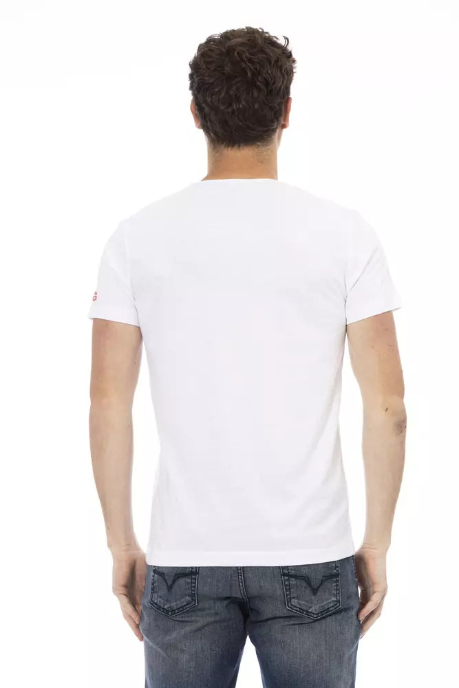 Trussardi Action Weißes Baumwoll-Herren-T-Shirt