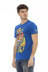 Trussardi Action Herren T-Shirt aus blauer Baumwolle