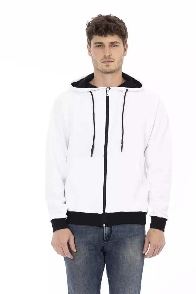 Baldinini Trend Herrenpullover aus weißer Baumwolle