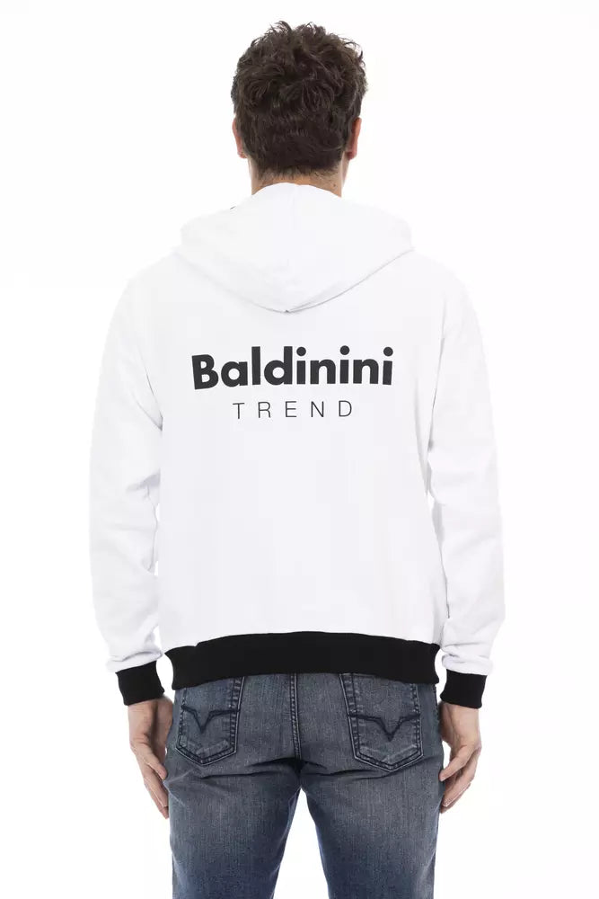 Baldinini Trend Herrenpullover aus weißer Baumwolle