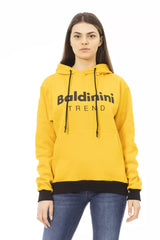 Baldinini Trend Gelber Damen-Hoodie aus Baumwolle
