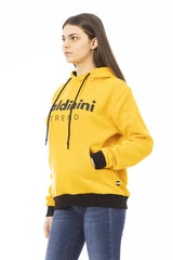 Baldinini Trend Gelber Damen-Hoodie aus Baumwolle