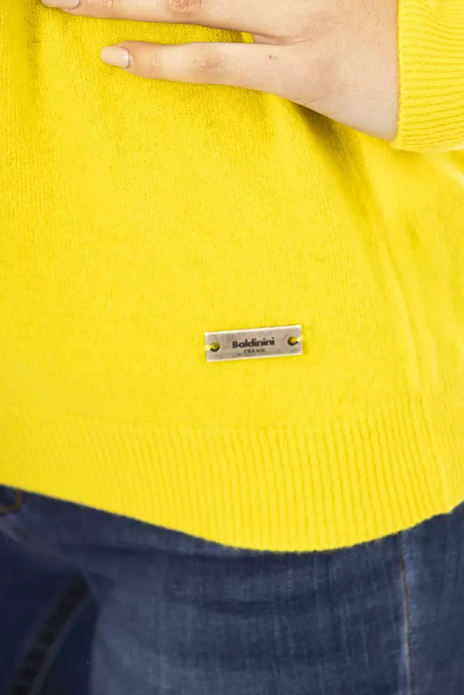Baldinini Trend Gelber Damenpullover aus Wolle
