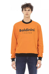 Baldinini Trend Herrenpullover aus orangefarbener Baumwolle