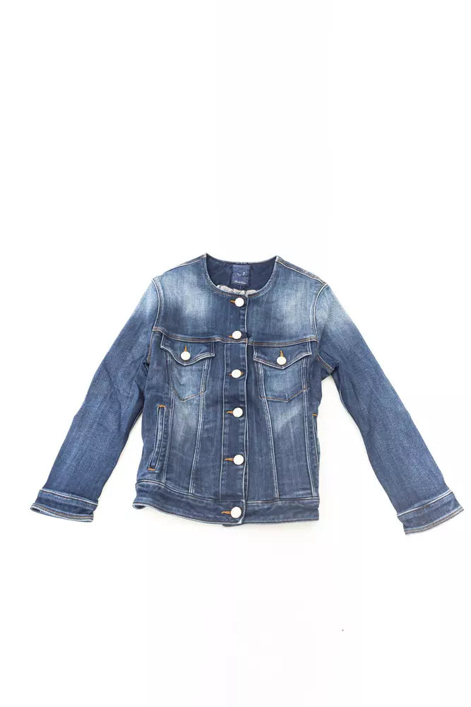 Jacob Cohen Blauw Katoenen Damesjasje