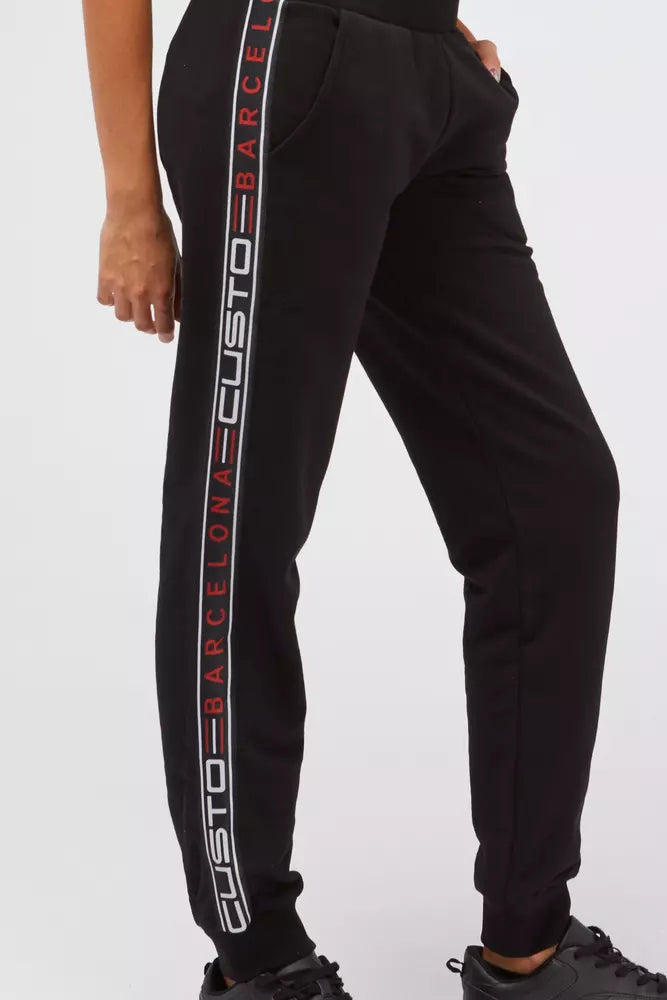 Custo Barcelona Schwarze Baumwoll-Sweatpants für Damen