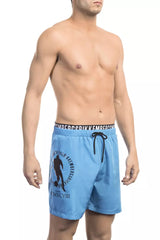 Bikkembergs Light Blue Polyester Men's Swim Short