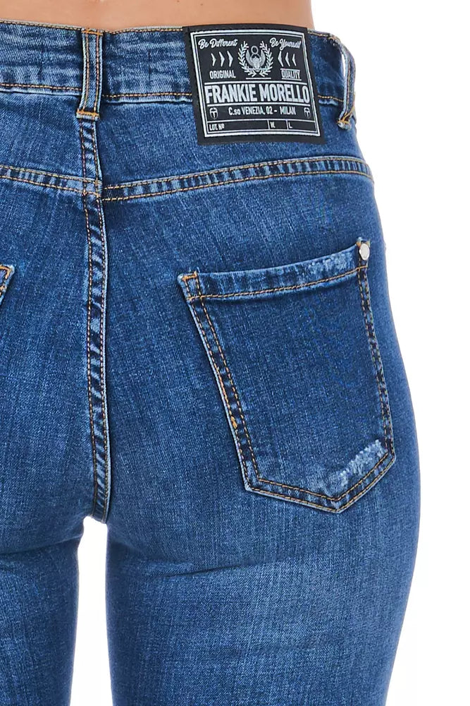 Frankie Morello Blaue Denim Damenjeans