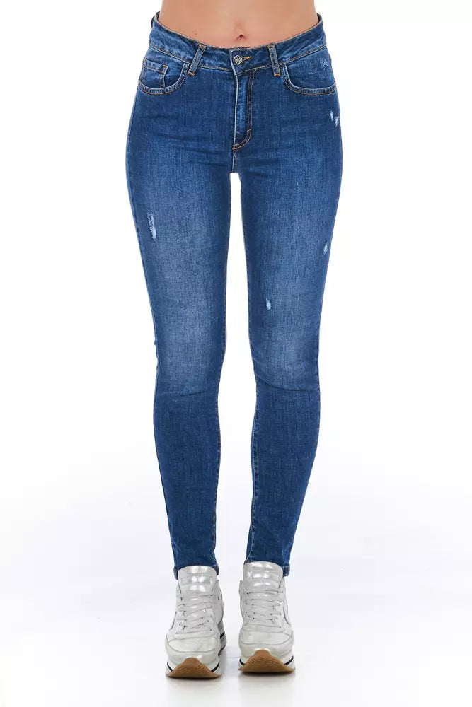Frankie Morello Blaue Denim Damenjeans