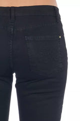 Frankie Morello Schwarze Baumwoll-Damenjeans