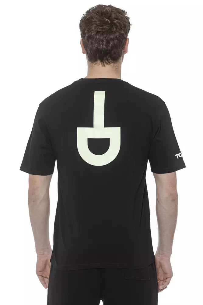 Tond Schwarzes Baumwoll-Herren-T-Shirt
