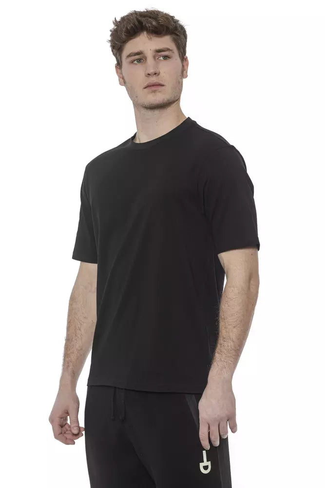 Tond Schwarzes Baumwoll-Herren-T-Shirt