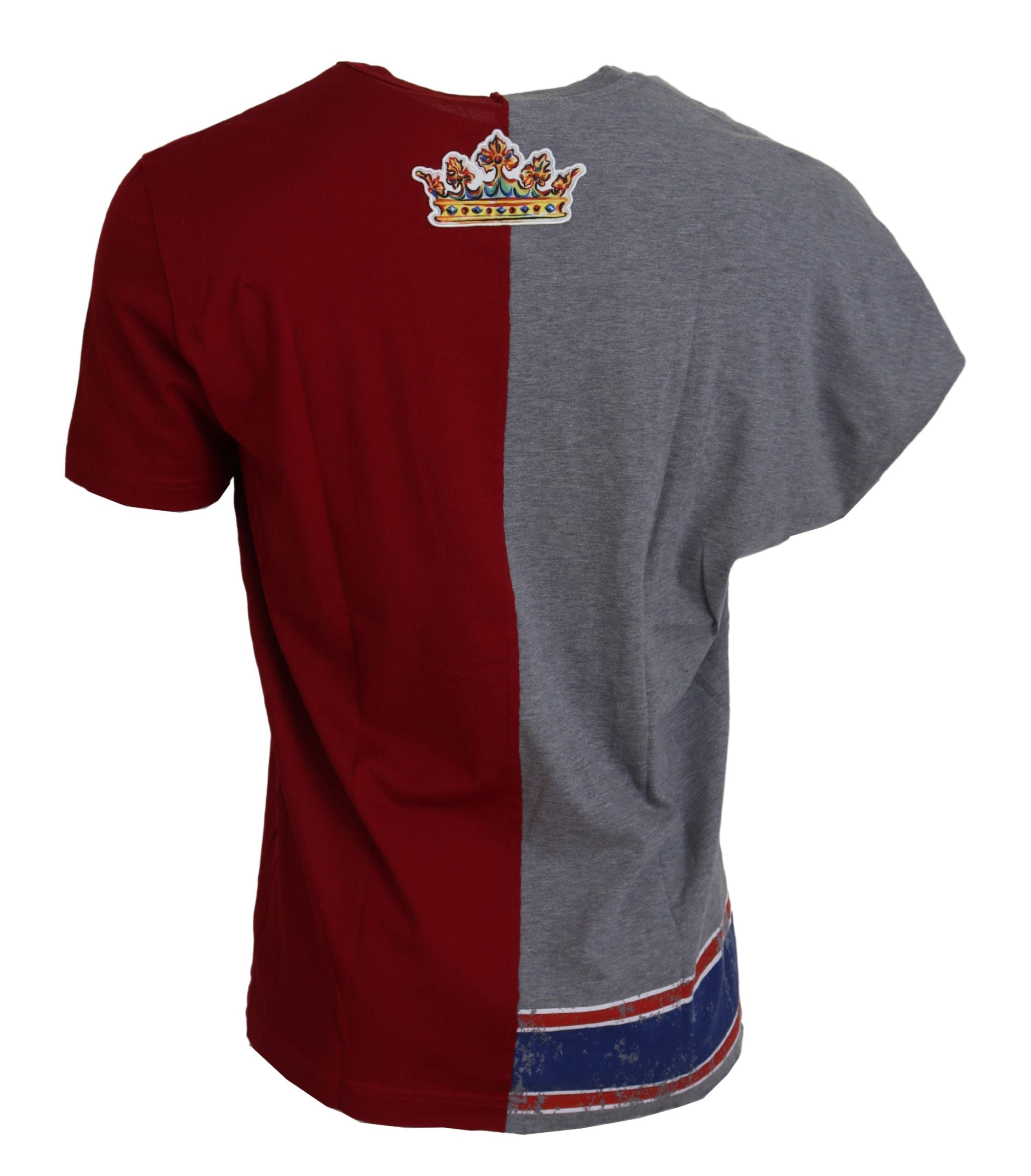 Dolce & Gabbana Rood Grijs Twee Model DG Angel Ronde hals T-shirt