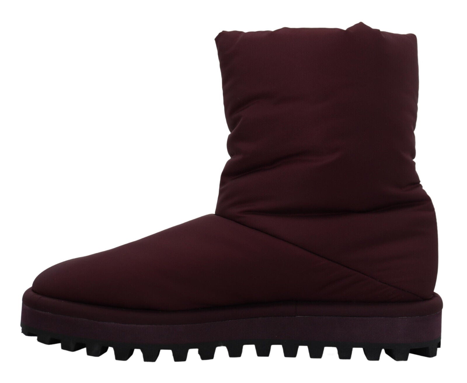 Dolce & Gabbana Bordeaux Nylon-Stiefel Gepolsterte Mid-Schuhe