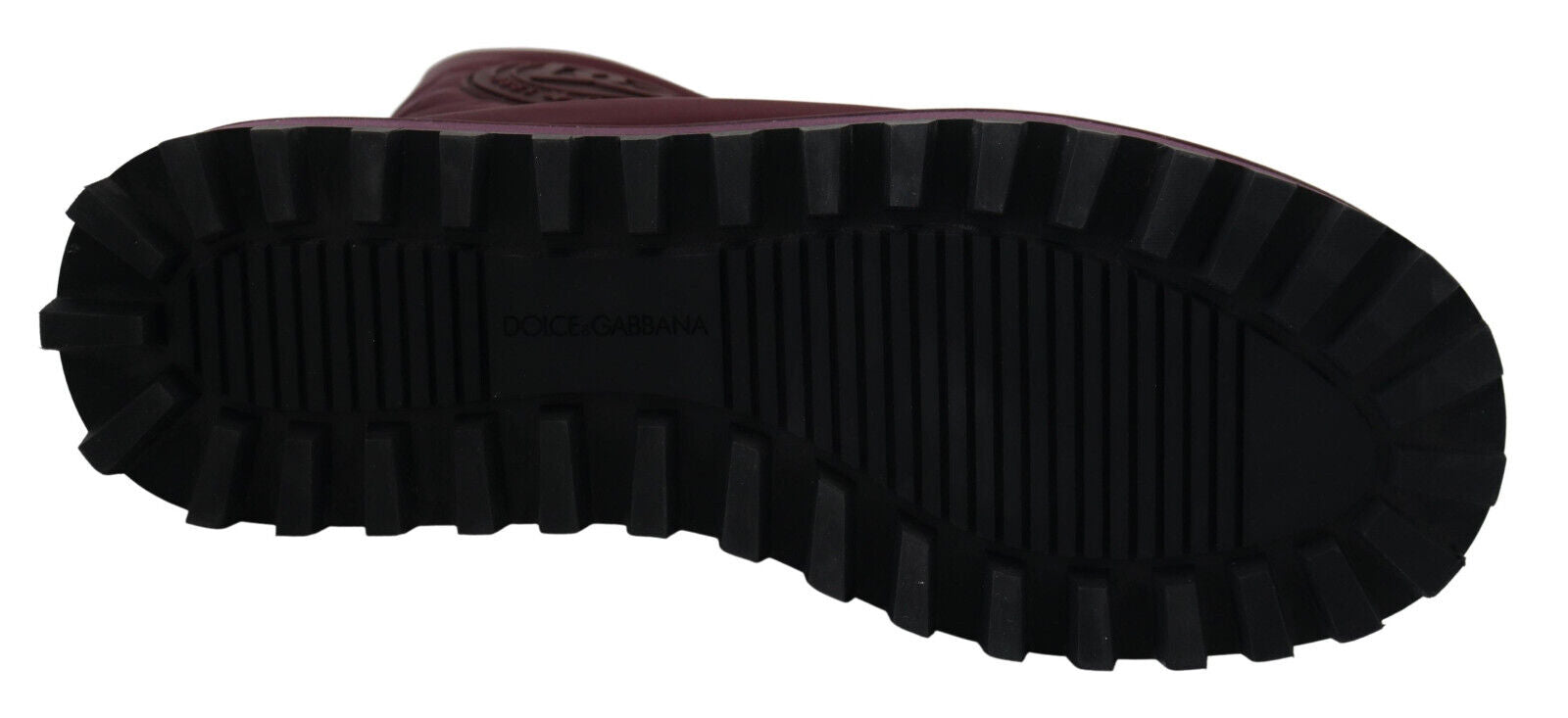 Dolce & Gabbana Bordeaux Nylon-Stiefel Gepolsterte Mid-Schuhe