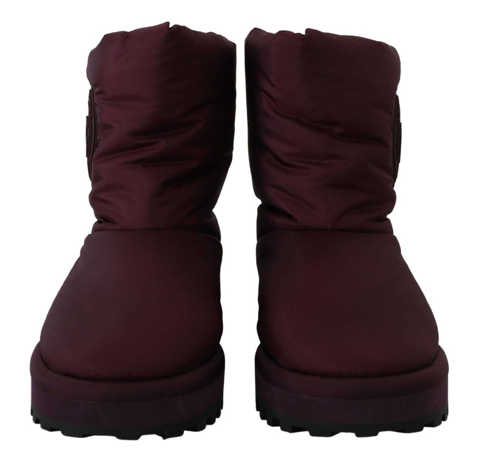 Dolce & Gabbana Bordeaux Nylon-Stiefel Gepolsterte Mid-Schuhe