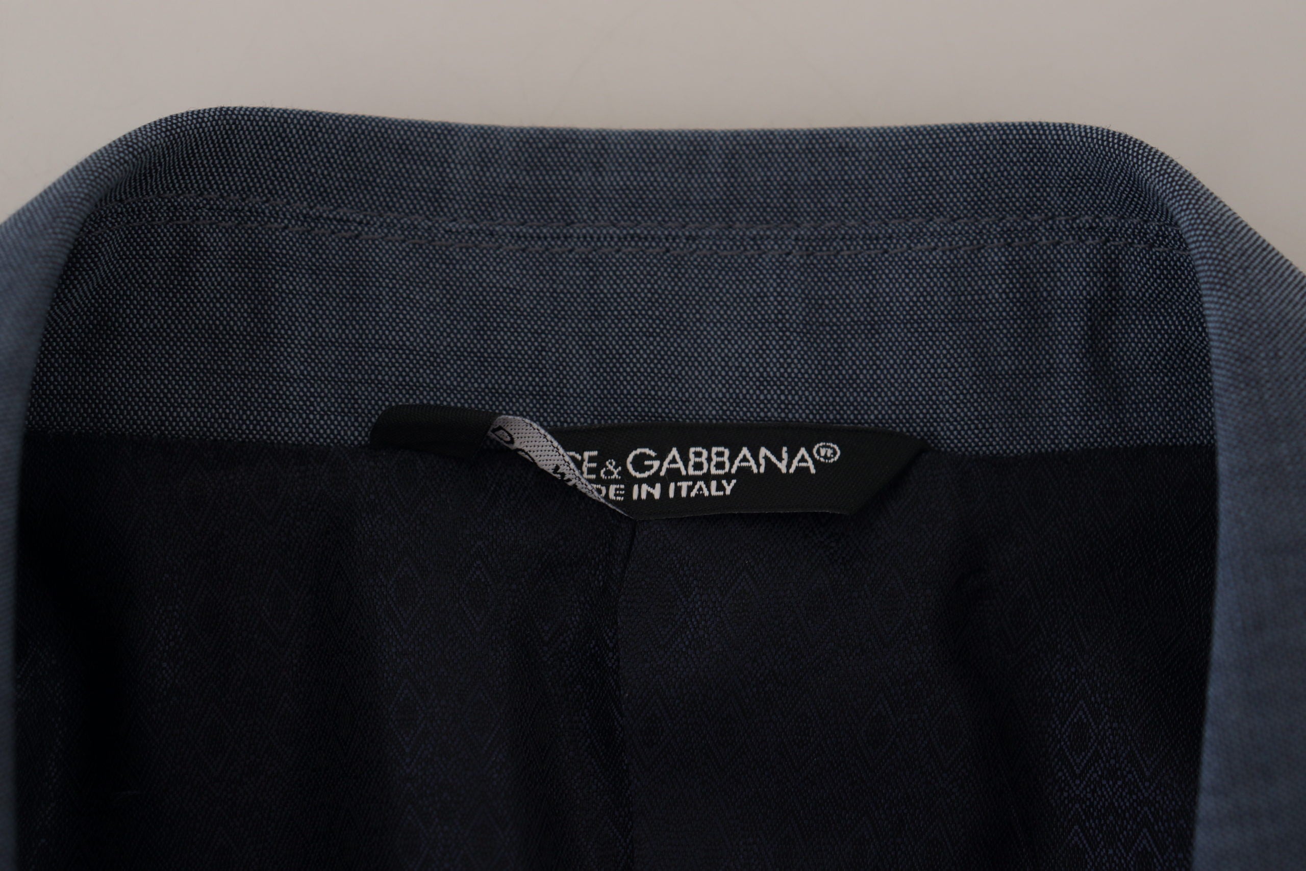 Dolce & Gabbana Blauw Wollen Stretch Slim Fit Jasje Blazer
