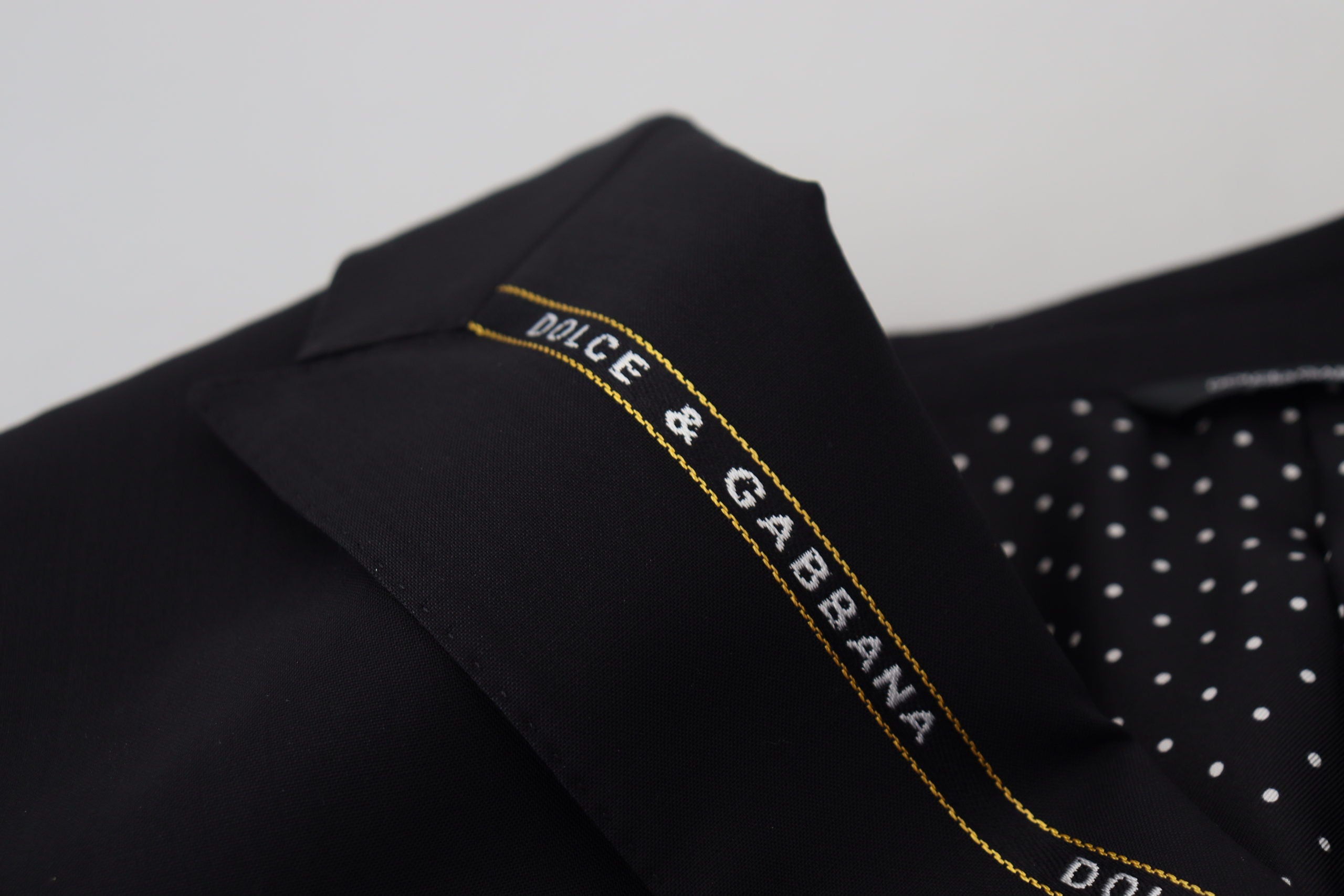 Dolce & Gabbana Schwarzer Blazer aus Wolle mit Stretch, schmal geschnitten