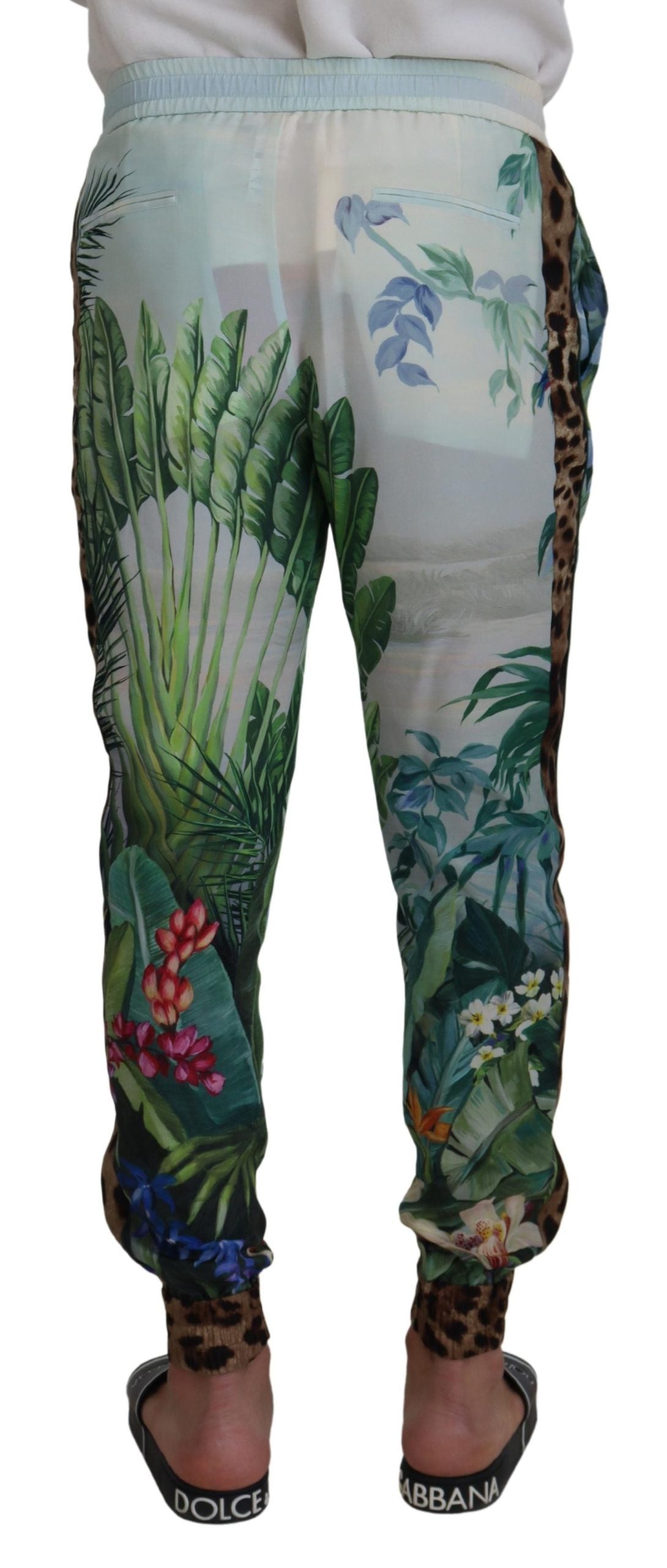 Dolce & Gabbana Weiße Jogginghose für Herren mit Blumenprint