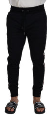 Dolce & Gabbana Zwarte DG Print Joggingbroek voor Heren