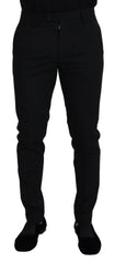 Dolce & Gabbana Zwarte Polyester Chino Nette Broek