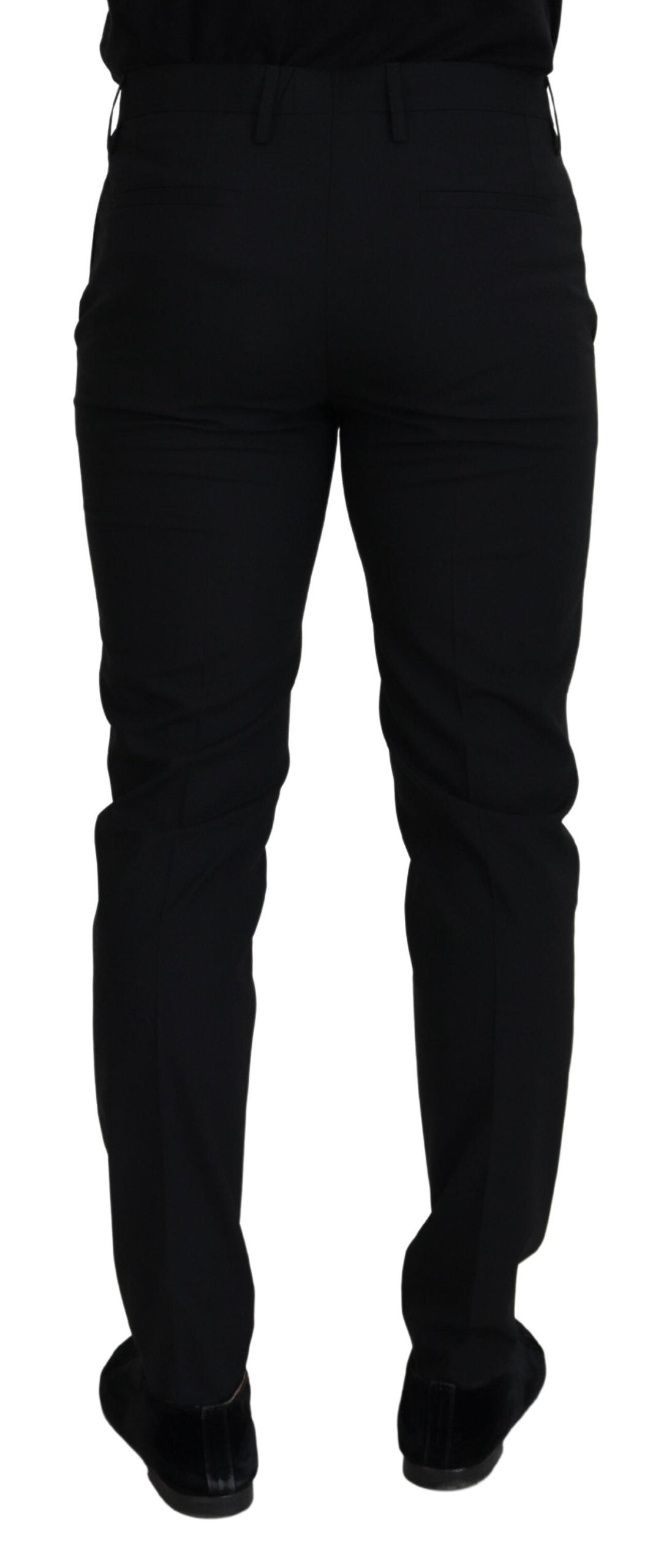 Dolce & Gabbana Zwarte Polyester Chino Nette Broek