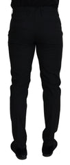 Dolce & Gabbana Zwarte Polyester Chino Nette Broek