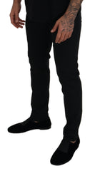 Dolce & Gabbana Zwarte Polyester Chino Nette Broek