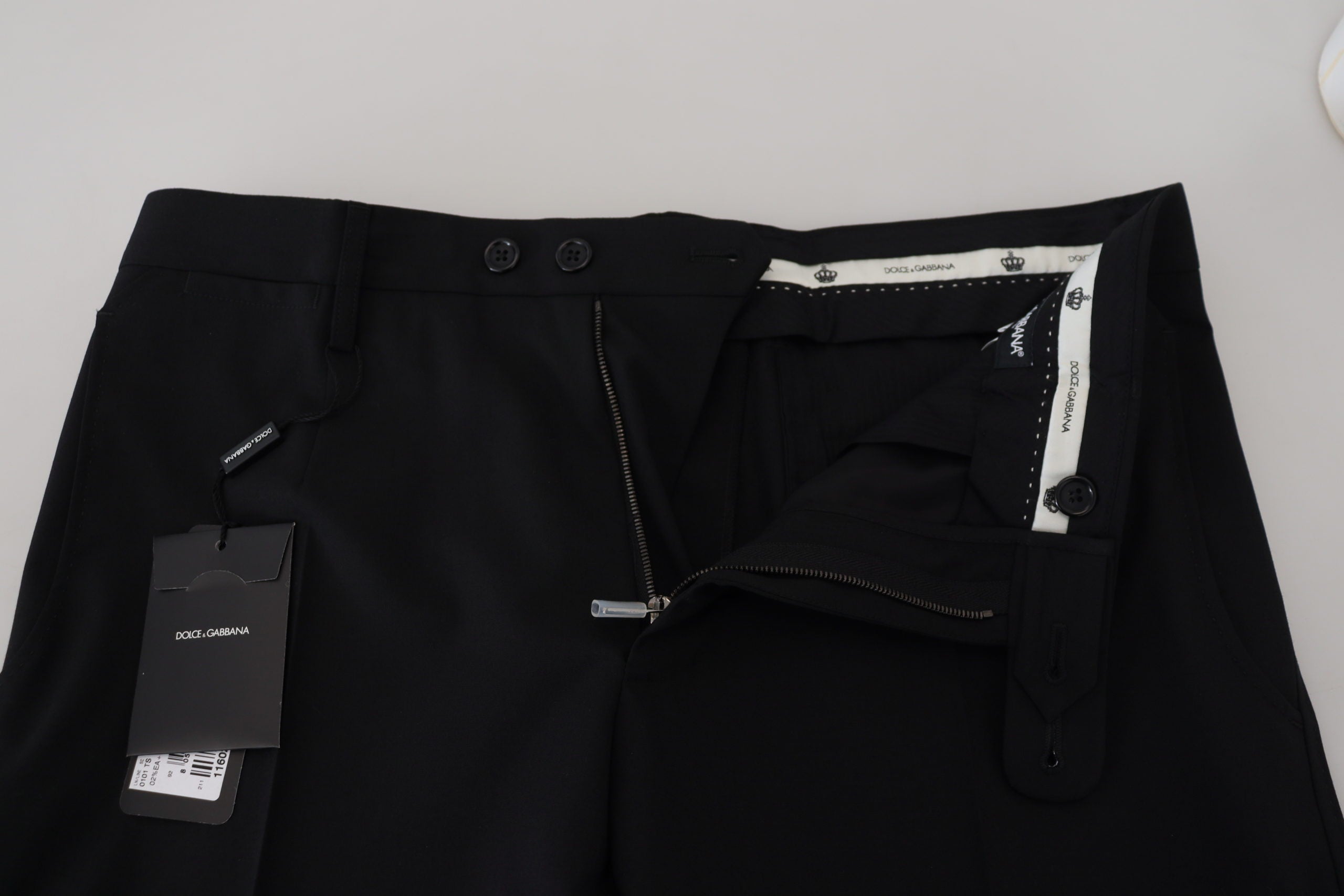 Dolce & Gabbana Zwarte Polyester Chino Nette Broek
