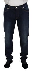 Dolce & Gabbana Blaue Jeans aus Baumwolle mit geradem Schnitt