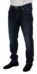 Dolce & Gabbana Blaue Jeans aus Baumwolle mit geradem Schnitt