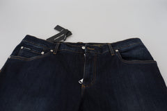 Dolce & Gabbana Blaue Jeans aus Baumwolle mit geradem Schnitt