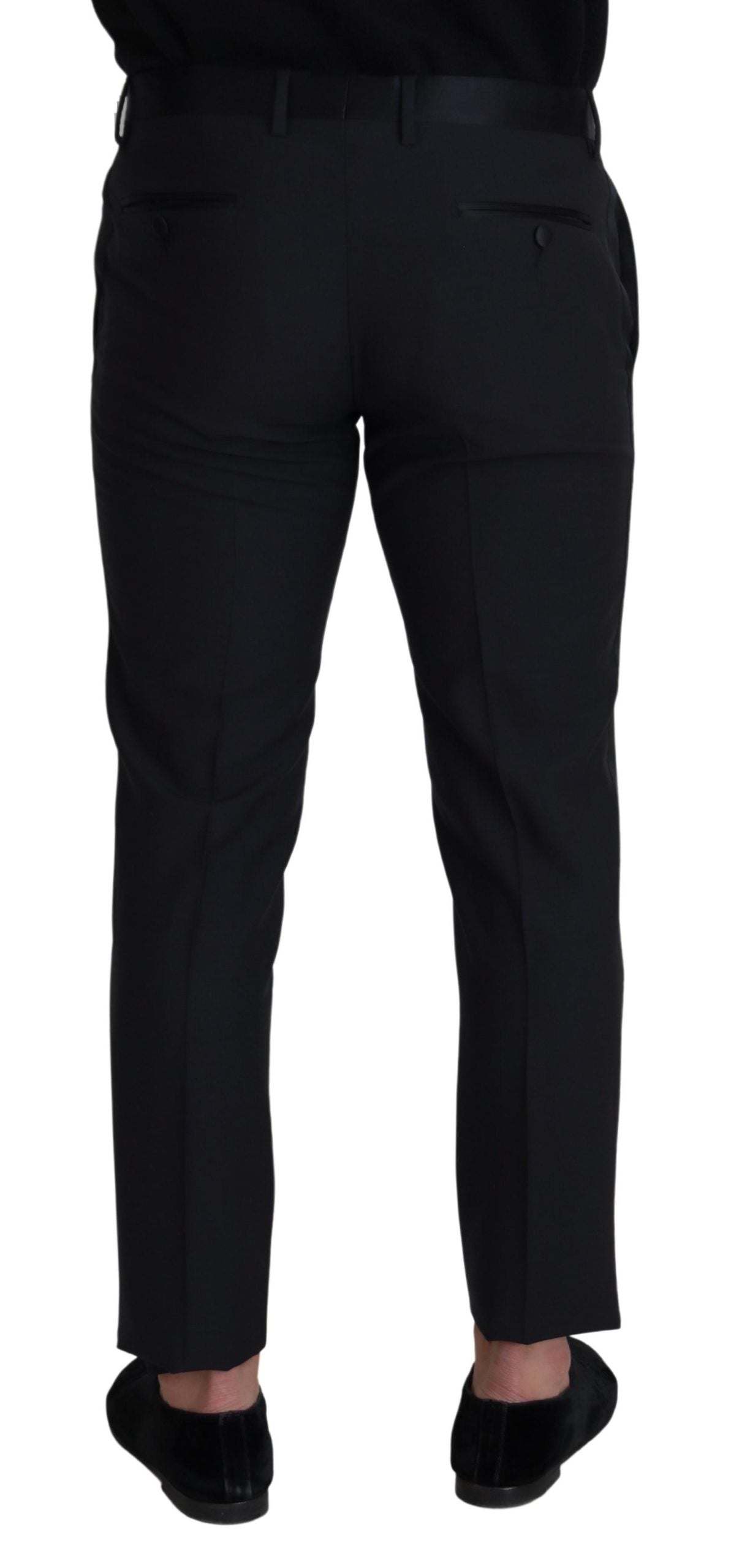 Dolce & Gabbana Schwarze Herren-Anzughose aus Wolle
