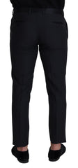 Dolce & Gabbana Schwarze Herren-Anzughose aus Wolle
