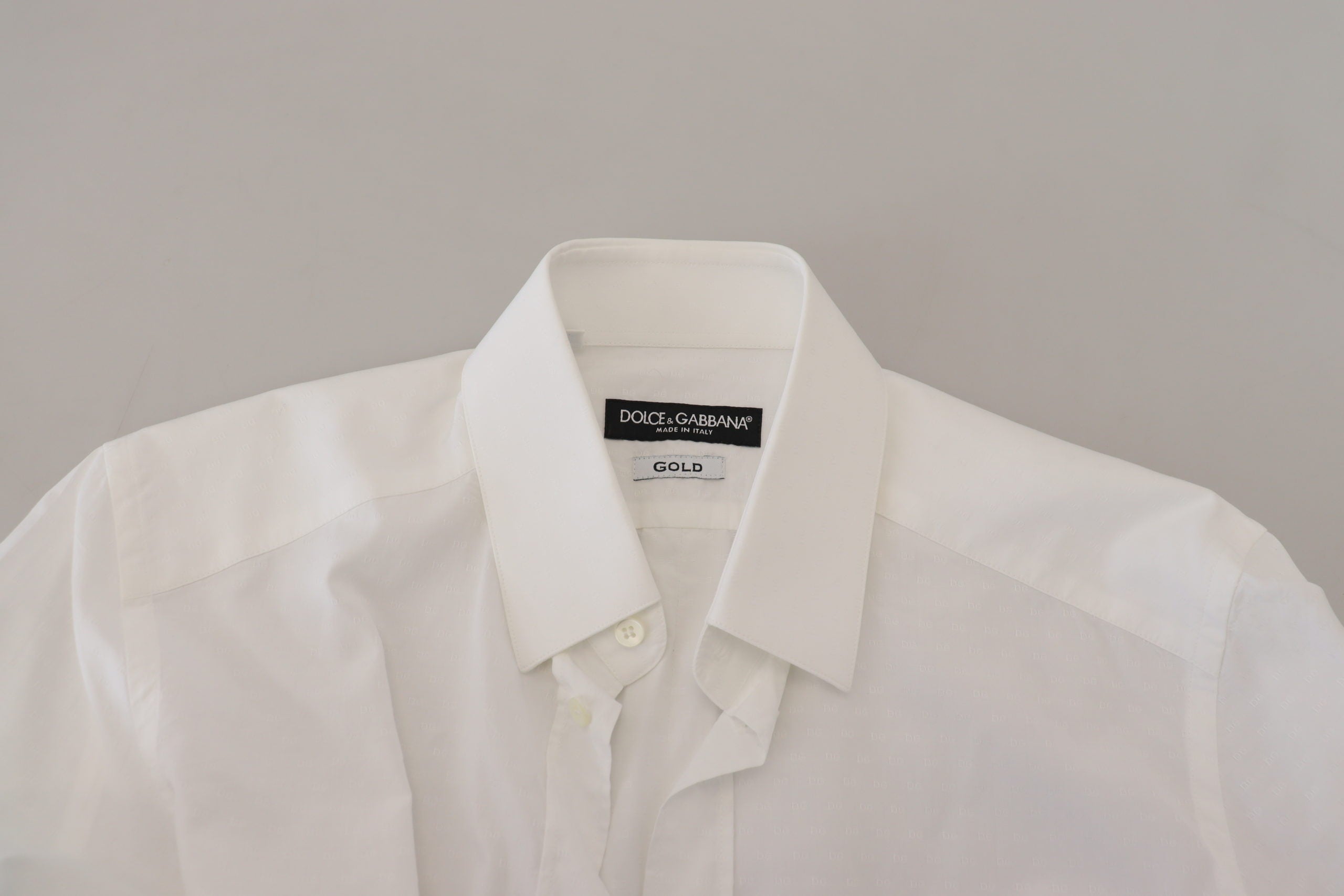 Dolce & Gabbana Weißes Slim Fit Abendhemdfür Herren GOLD