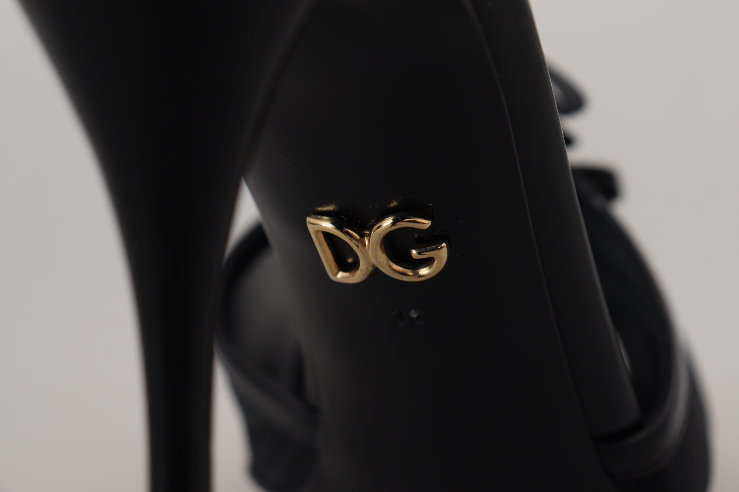 Dolce & Gabbana Schwarze Stiletto High Heel Sandalen Schuhe