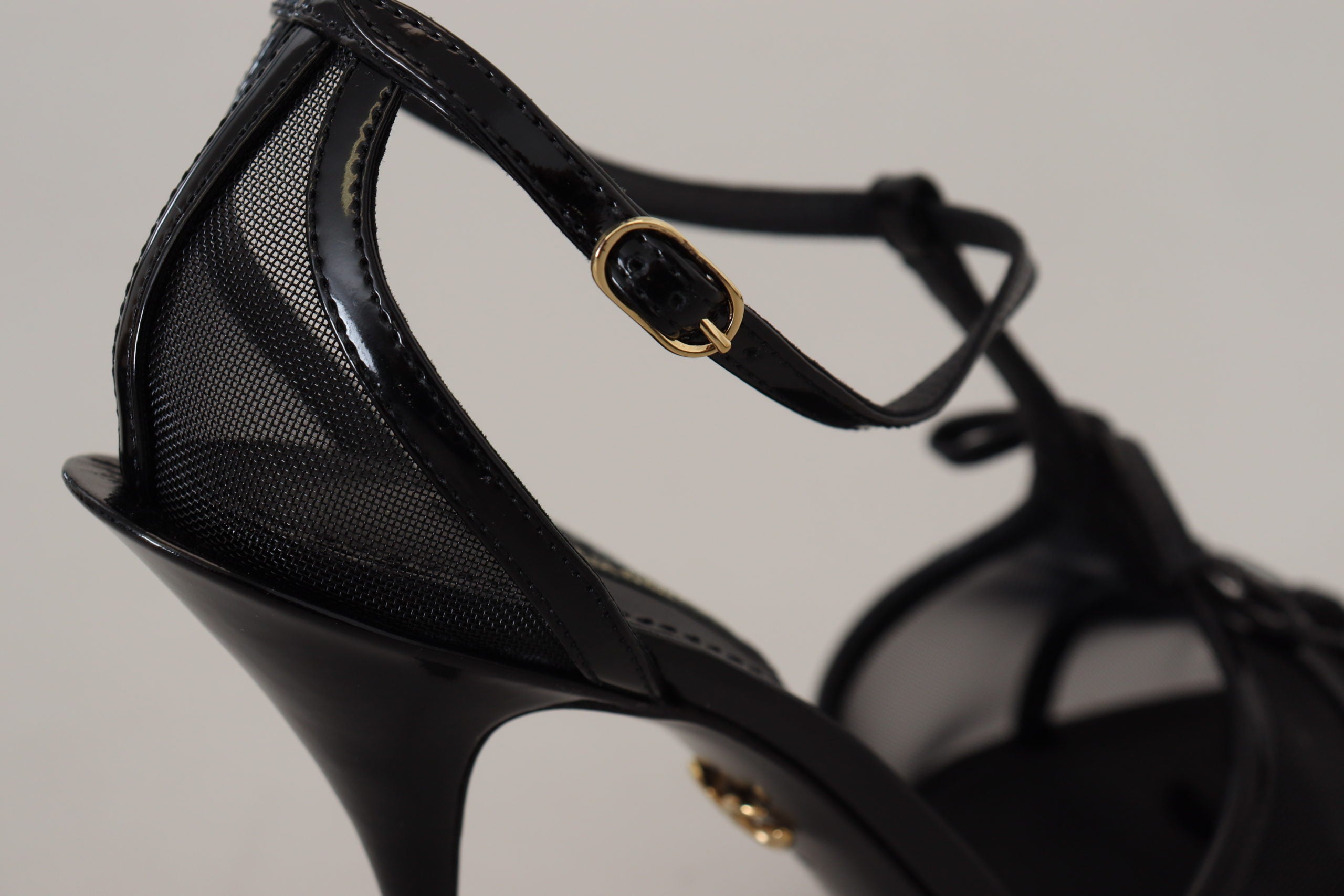 Dolce & Gabbana Schwarze Stiletto High Heel Sandalen Schuhe