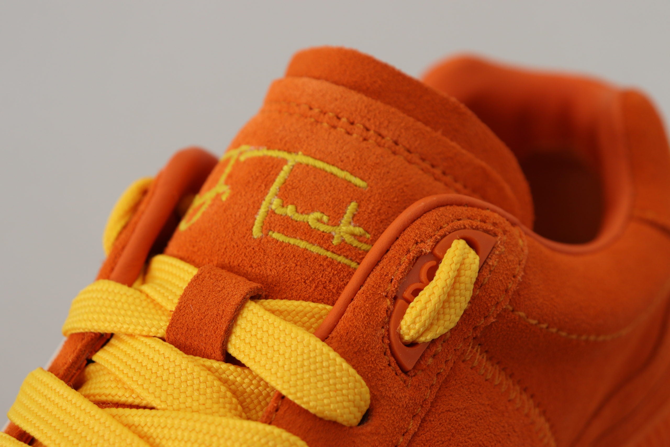 Dolce & Gabbana Orange Leder P.j. Tucker Sneakers Schuhe