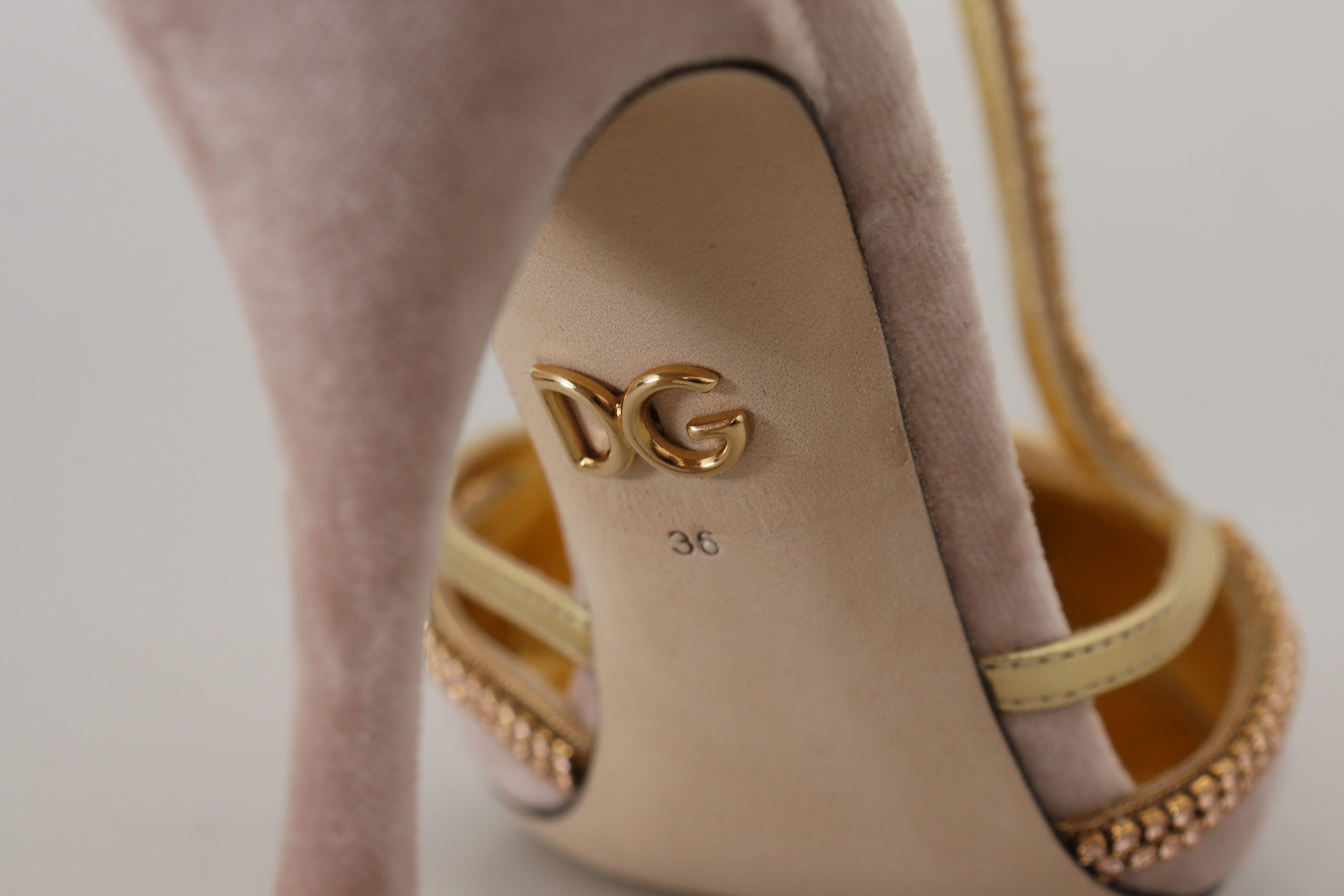 Dolce & Gabbana Pink Crystal T-Spangen Pumps Schuhe