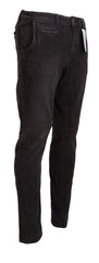 Acht Brown Cotton Straight Fit Men Casual Pants