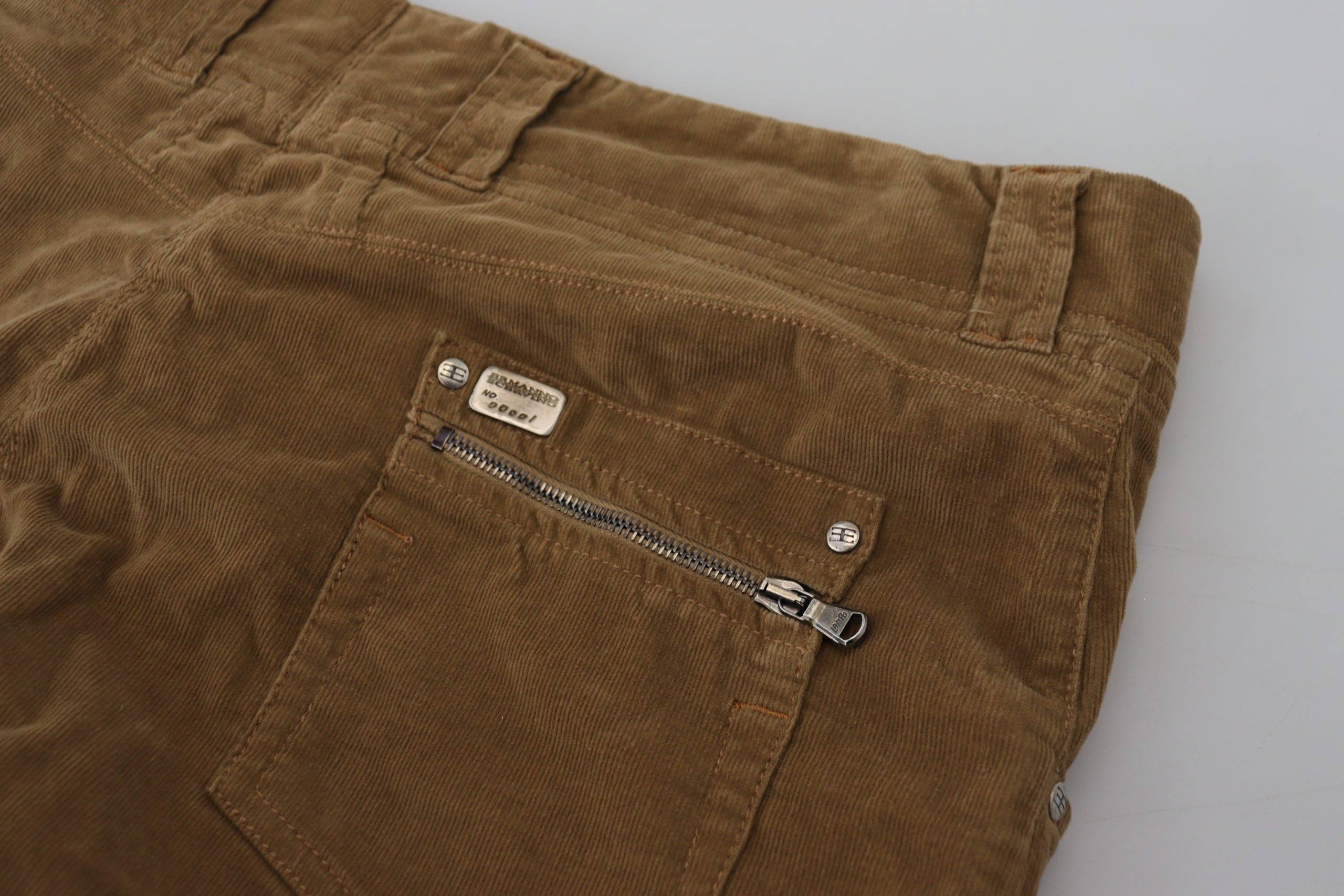 Ermanno Scervino Bruine Katoenen Corduroy Cargo Broek