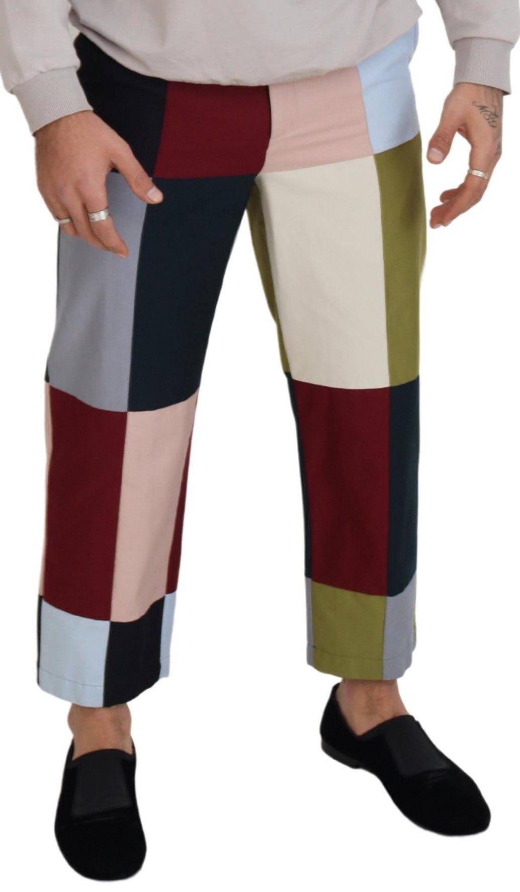 Dolce & Gabbana Multikleurige Katoenen Patchwork Broek