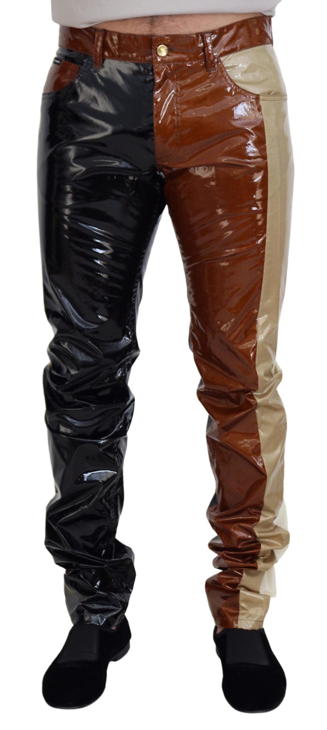 Dolce & Gabbana Multicolor Shining Slim Fit Herren-Jeans