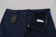 Dolce & Gabbana Blaue Baumwoll-Herren-Cropped-Hose