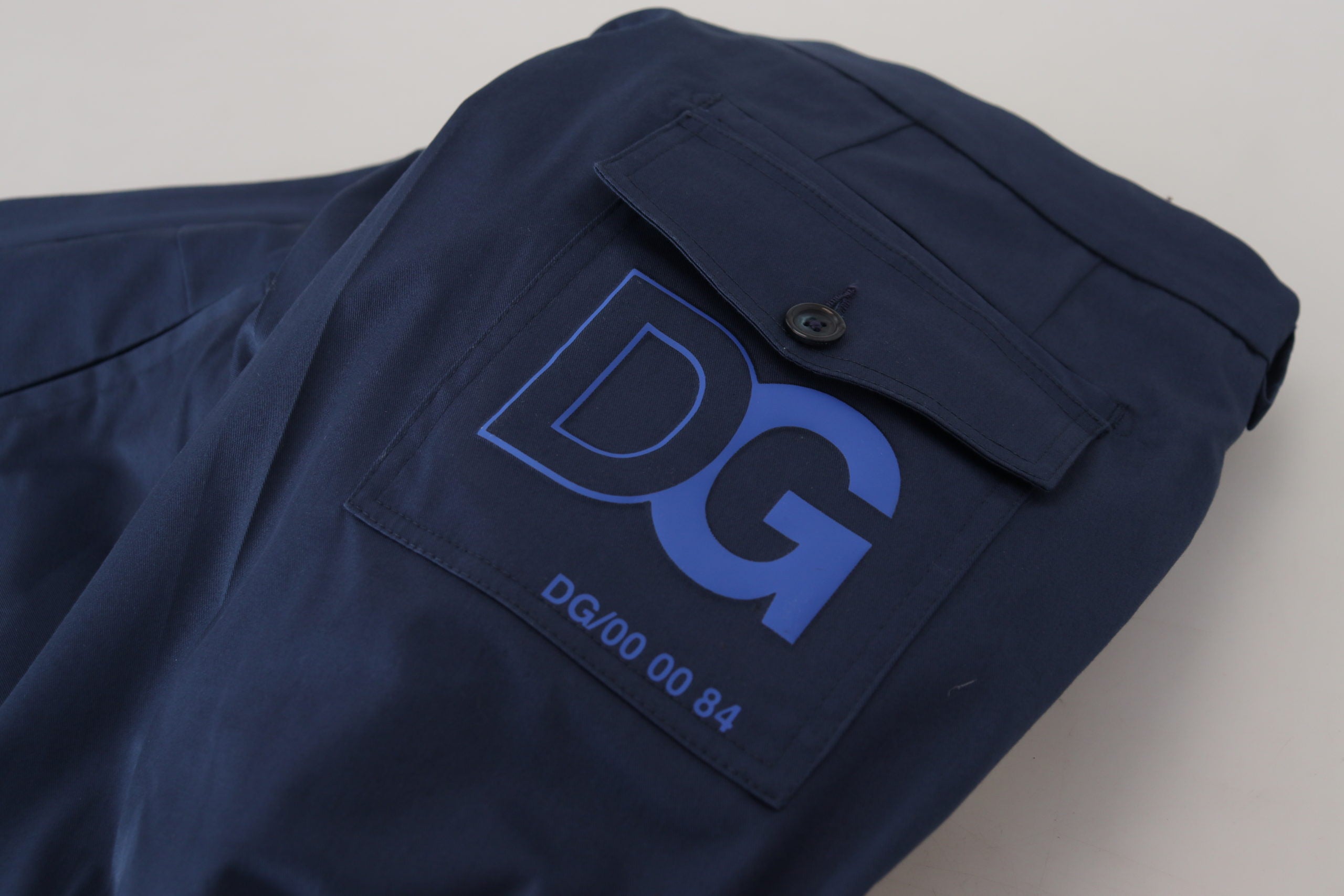 Dolce & Gabbana Blaue Baumwoll-Herren-Cropped-Hose