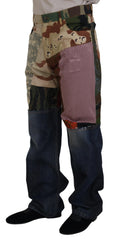 Dolce & Gabbana Multicolor Seiden-Patchwork Herren-Denim-Jeans