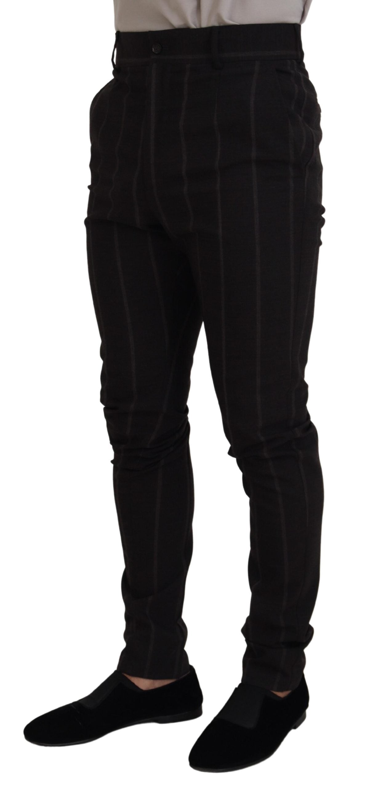Dolce & Gabbana Schwarze Chino-Hose aus Wolle für Herren
