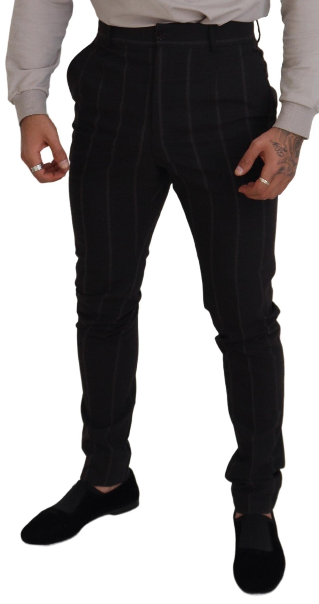 Dolce & Gabbana Schwarze Chino-Hose aus Wolle für Herren