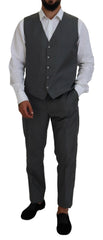 Dolce & Gabbana Grijze MARTINI 3-Delig Slim Fit Kostuum