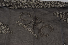 Costume National Grauer Strickschal mit Logo